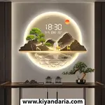 ساعت دیواری الکترونیکی گرد مدل Pine با نور LED. نمای اصلی