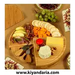 تخته سرو بامبو چندکاره با کشوی چاقو، نمای بالا