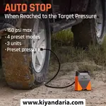 پمپ باد قابل حمل برند ETENWOLF مدل S3se Tire Inflator. نمای دیگر