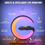 پایه شارژر بی‌ سیم چند کاره مدل MaAnt Dianba 1 با 8 پورت USB سیاه. نمای کلی