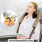 ماساژور گردن و شانه شیاتسو با حرارت و ماساژ عمیق. نمای دیگر