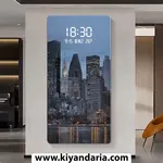 ساعت دیواری الکترونیکی هوشمند با حسگر راداری، LED دیجیتال. نمای روبرو
