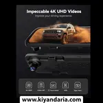دوربین پشت آینه 4K WOLFBOX G840S 12 اینچ با دوربین جلو و عقب. نمای دیگر