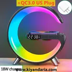 پایه شارژر بی‌ سیم چند کاره مدل MaAnt Dianba 1 با 8 پورت USB سیاه. نمای دیگر