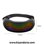 عینک نورانی هوشمند چند زبانه LED بلوتوثی کنترل اپ. ابعاد