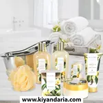 ست حمام لوکس Spa Luxetique مخصوص بانوان - مجموعه 8 تکه خانگی با رایحه وانیل.نمای دیگر