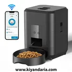 فیدر اتوماتیک حیوانات خانگی ZYfeeder، با تایمر تنظیم زمانی مشکی. نمای دیگر