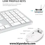 کیبورد و ماوس وایرلس iClever مدل GK08 نقره ای. نمای کلی
