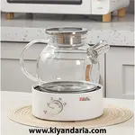 اجاق برقی رو میزی مدل soobu Small Hot Plate سفید نمای در حال کار