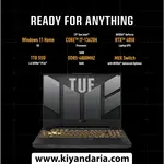 لپ تاپ 15.6 اینچ مدل TUF F15 FX507VU ظرفیت 1 ترابایت نمای روبه رو