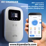 ایستگاه شارژ خودرو الکتریکی JIGU 22KW با قابلیت WiFi و کنترل از طریق اپلیکیشن. نمای اپ