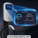 شارژر خودروی برقی JIGU مدل Type 2 Wallbox – کنترل از راه دور با اپلیکیشن. نمای نمایشگر