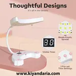 چراغ UV LED ناخن مدل Modelones BELLE GAGA (سفید-صورتی). نمای کلی