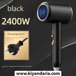 سشوار حرفه‌ ای مدل F33 T821 با توان 2400 وات HOMEFISH مشکی. نمای کلی