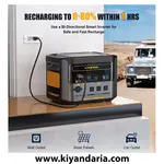ژنراتور قابل حمل VTOMAN FlashSpeed 1000 با توان 2000 وات و ظرفیت 828Wh. نمای جلو