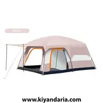 چادر کمپینگ خانوادگی 3-5 نفره دوتخته با دو اتاق و ضدآب. نمای کلی