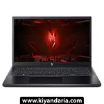 لپ تاپ گیمینگ Acer مدل Nitro V15 مشکی با پردازنده Intel Core i5 و کارت گرافیک RTX 2050 نمای رو به رو