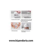مرطوب‌ کننده قابل حمل 3D سیاره‌ ای Toshionics - مدل سفید 200 میلی‌ لیتری. نمای کلی