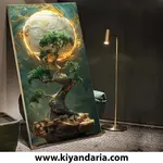 تابلو بوم مدرن بدون قاب مدل گوی درخشان – طراحی مینیمال سایز 140* 70