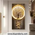 تابلو دیواری مدرن مدل درختان طلایی – طرح انتزاعی بدون قاب سایز 140* 70