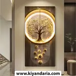 تابلو دیواری مدرن مدل درختان طلایی – طرح انتزاعی بدون قاب سایز 140* 70
