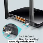 مودم روتر 4G LTE بی سیم N300 تی پی لینک مدل TL MR6400 - مشکی