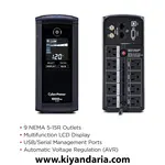 یو پی اس CyberPower مدل CP1000AVRLCD با نمایشگر LCD - ظرفیت 1000VA/600W