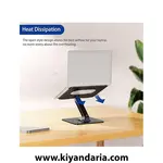 نما پشت پایه لپ‌تاپ BESIGN مدل LSX7، دارای پایه چرخان با قابلیت تنظیم 360 درجه