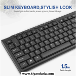 صفحه کلید سیم کشی USB USB Ultra-Slim برای Mac و PC
