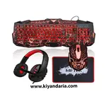 نما کلی کیبورد گیمینگ و موس بازی سیمی MFTEK با نور پس زمینه
