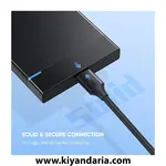 نما اتصال به سیستم کابل هارد USB-C برند UGREEN به طول 0.25 متر، با کانکتور Micro B به Type-C