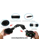 هدفون K-15 Stereo RGB Light Over-Ear Headphone, Black
نمای باز
