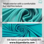 چشم بند بلوتوثی SYPVRY مدل ابریشمی رنگ آبی نمای پارچه
