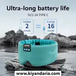 چشم بند بلوتوثی SYPVRY مدل ابریشمی رنگ صورتی نمای کلی