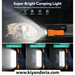 پاوربانک 26800 میلی آمپر خورشیدی WASTDE مدل W12PRO با شارژ سریع 18 واتی نمای چراغ قوه