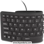 کیبورد سیلیکونی Sungwoo Foldingable مدل usb خور نمای جلوی کیبورد