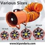 فن تهویه صنعتی SUNRISE مدل محوری 10 اینچ – موتور مسی 550 وات
