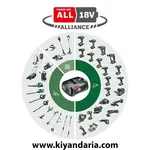 چمن زن شارژی بوش مدل CityMower 18 نمای مشخصات باتری