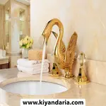 شیر روشویی دوتکه YCCUZA مدل Swan - طلایی
نمای روبه رو