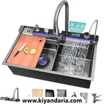 سینک ظرفشویی Visonixx مدل Sink with LED - مشکی
نمای روبه رو 
