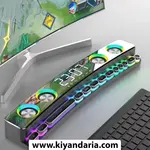 اسپیکر بلوتوثی خانگی مدل SH39 با نورپردازی RGB
نمای روبه رو 