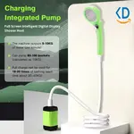 دوش قابل حمل کمپینگ Outdoor با پمپ شارژی 6000mAh و نمایشگر دیجیتال هوشمند
نمای روبه رو