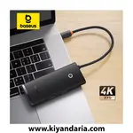  نما اتصال هاب Baseus Type-C با 6 پورت USB 3.0، تقسیم‌کننده، سازگار با خروجی HDMI با وضوح 4K در 30 هرتز