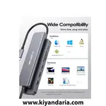 نما دیگر هاب USB-C لِنتیون (LENTION) با قابلیت شارژ از طریق Power Delivery (PD) تا 100 وات
