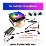 نما اتصال کابل آداپتور کنترلر فن، مبدل ARGB کوچک با کانکتور 4 پین / 6 پین