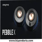 اسپیکر بلوتوث دار مدل Creative Pebble X نمای رو به رو