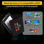 حافظه SSD گیمینگ 16191 برند Retro نمای  اتصالات