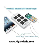 چند راهی برق 6 پریز مدل TOPERKنمای طول کابل