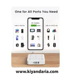 چند راهی برق LENCENT با پورت USB-C نمای رو به رو