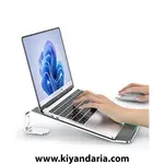 نما از سمت چپ پایه لپ تاپ Angju با طراحی ارگونومیک و پد مچ دست